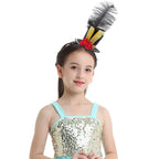 Diadema Mini Sombrero de Copa con Plumas