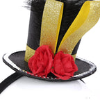 Diadema Mini Sombrero de Copa con Plumas