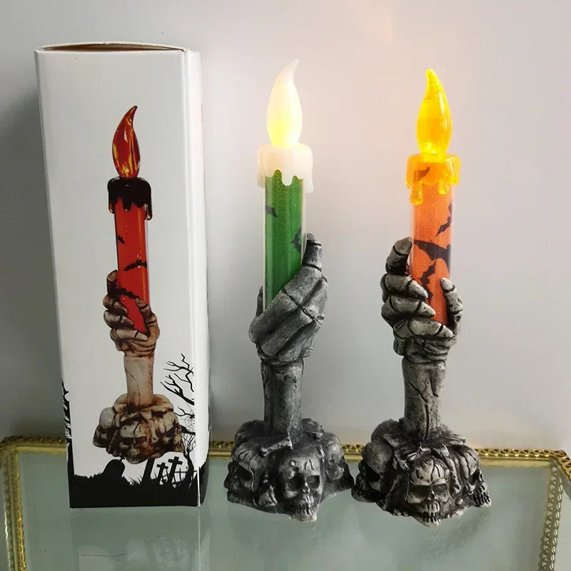 Vela LED Calavera de Halloween