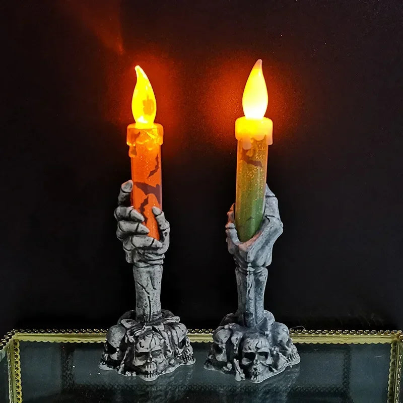 Vela LED Calavera de Halloween